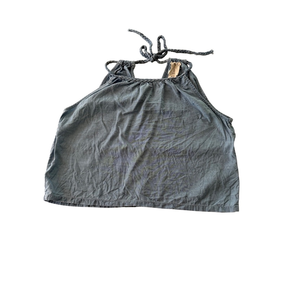 Joie Charcoal Halter Crop Tank Top